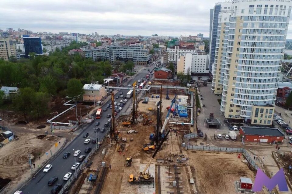 Фото Строительство станции нижегородского метро «Сенная» дошло до «свайного экватора» - Новости Живем в Нижнем