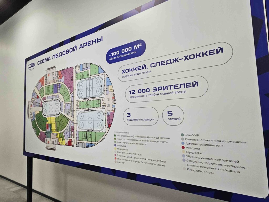 Уникальный фасад и три ледовых поля: фото новой арены в Нижнем Новгороде